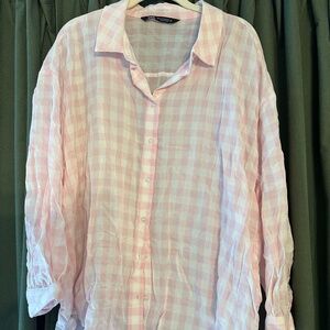 Pink Gingham Blouse